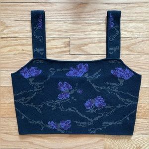 💜 EUC Vince Orchid cashmere & wool blend bralette tank top